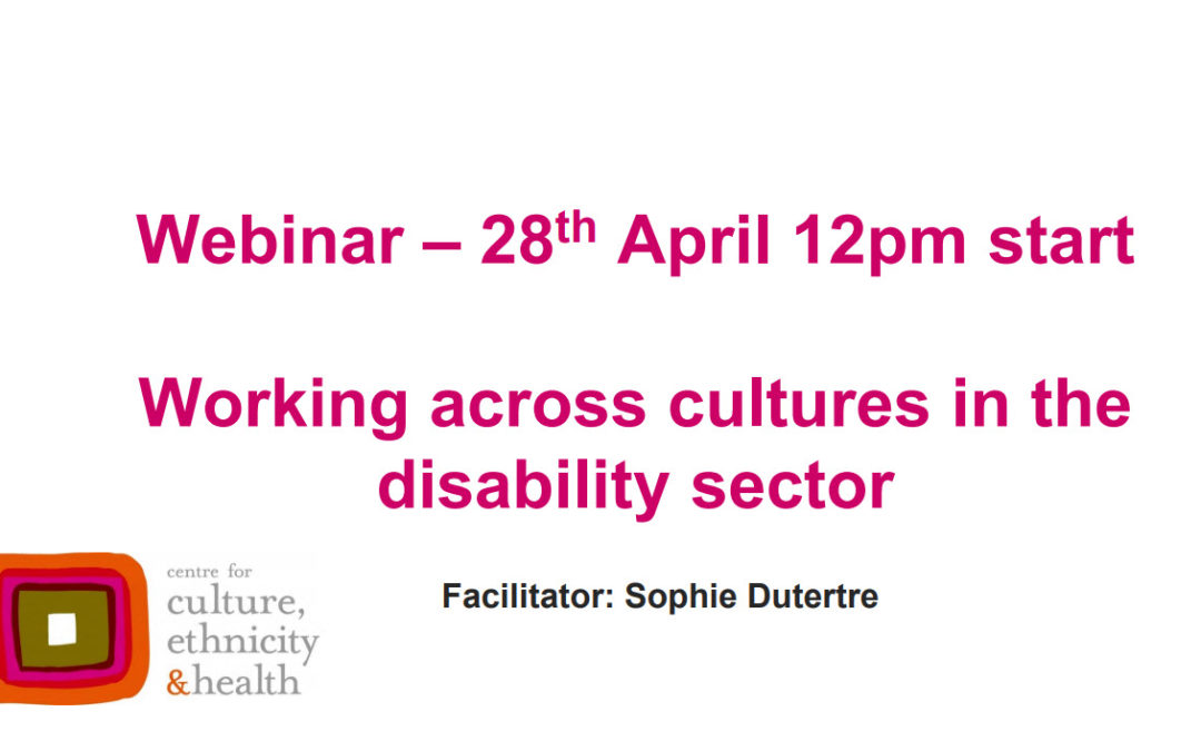 Working Across Cultures in the Disability Sector