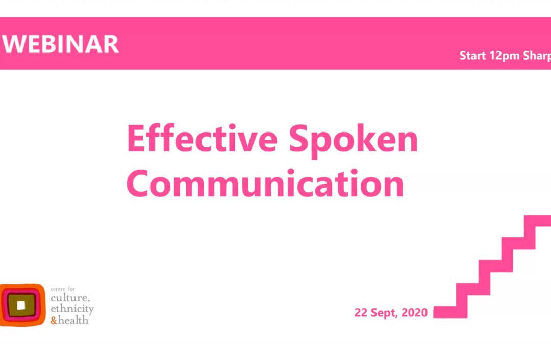 Effective Spoken Communication