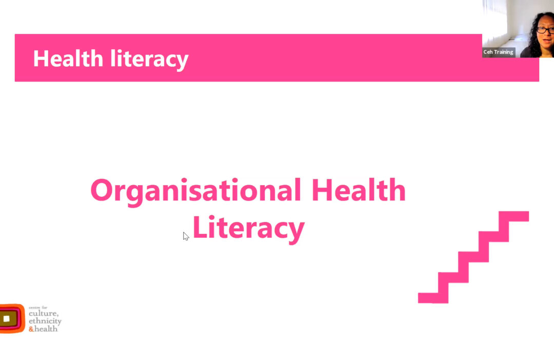 Organisational Health Literacy- Drop the Jargon Edition