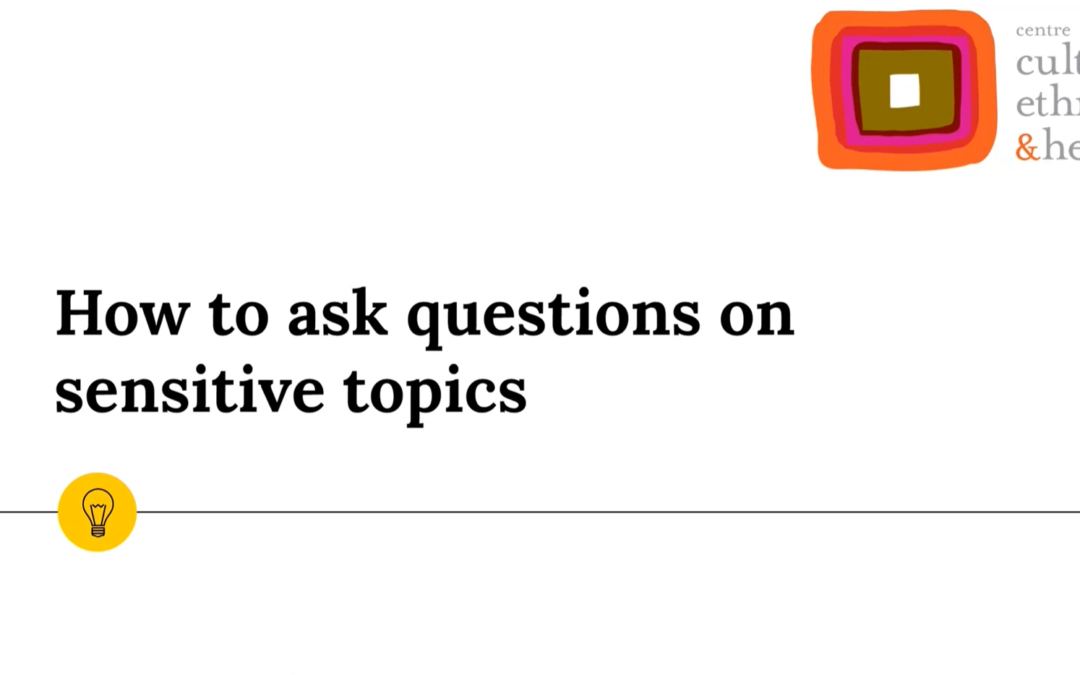 How to ask questions on sensitive topics