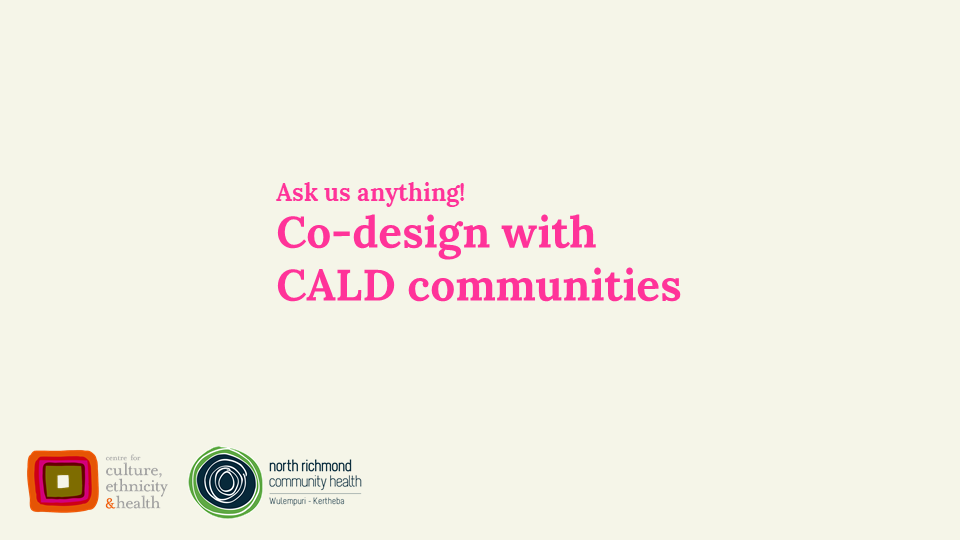Co-design with CALD communities